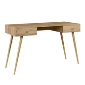 Biurka - MELIMEBLE Biurko LEBEL dąb craft złoty - miniaturka - grafika 1