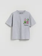 Koszulki dla chłopców - Reserved - Bawełniany t-shirt Minecraft - jasnoszary - miniaturka - grafika 1