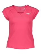 Koszulki sportowe damskie - Mizuno Koszulka funkcyjna w kolorze różowym - miniaturka - grafika 1