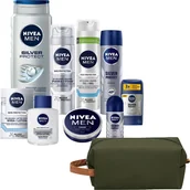 Zestawy kosmetyków damskich - Nivea Men, Silver Protect, Zestaw kosmetyków do pielęgnacji, 8szt. + Kosmetyczka - miniaturka - grafika 1