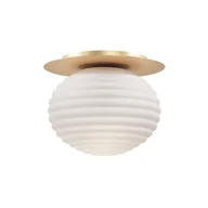 Lampy sufitowe - Złoto-biała lampa sufitowa z dużym gwintem MOD268CL-01G z serii REELS - miniaturka - grafika 1