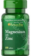 Witaminy i minerały - Puritan's Pride Magnez z cynkiem x 100 tabl - miniaturka - grafika 1