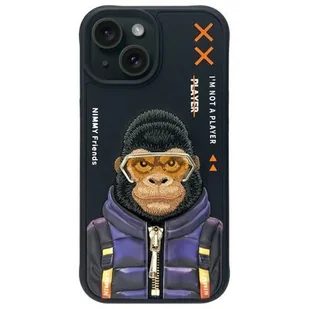 Etui NIMMY Cool&Cute 2.0 Monkey do Apple iPhone 15 Czarny - Etui i futerały do telefonów Etui NIMMY Cool&Cute 2.0 Monkey do Apple iPhone 15 Czarny - Etui i futerały do telefonów - miniaturka - grafika 1