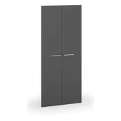 Inne meble biurowe - Drzwi skrzydłowe PRIMO, para, wysokość 1737 mm, grafit - miniaturka - grafika 1