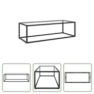 Ławy i stoliki kawowe - The Living Store Stolik kawowy czarny ze szkłem hartowanym 120x50x35 cm - miniaturka - grafika 1