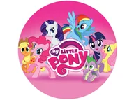 Ciasta i półprodukty do ciast - Dekoracyjny opłatek tortowy My Little Pony - 20 cm - miniaturka - grafika 1
