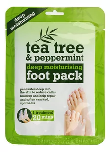 Xpel Xpel Tea Tree Tea Tree & Peppermint Deep Moisturising Foot Pack krem do stóp 1 szt dla kobiet 68889 - Pielęgnacja stóp - miniaturka - grafika 1