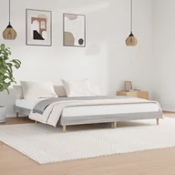 Łóżka - Rama łóżka, szary dąb sonoma, 160x200cm materiał drewnopochodny Lumarko! - miniaturka - grafika 1