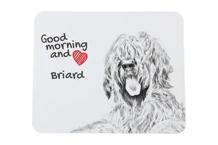 Owczarek francuski Briard podkładka pod mysz z psem Art-Dog - Podkładki pod mysz - miniaturka - grafika 1