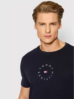 Koszulki męskie - Tommy Hilfiger T-Shirt Roundall Graphic MW0MW22129 Granatowy Regular Fit - grafika 1