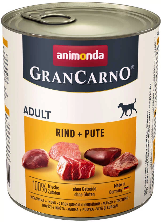 Animonda Grancarno Adult Rind Pute Wołowina + Indyk 800G