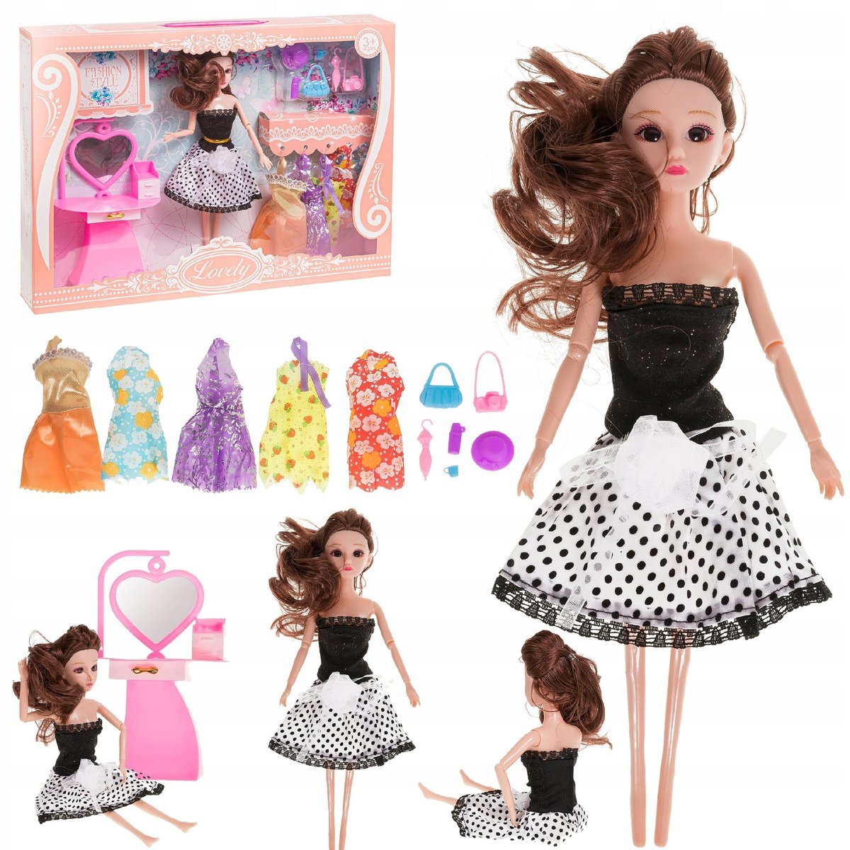 Lalka Black Hair Zestaw H109924304