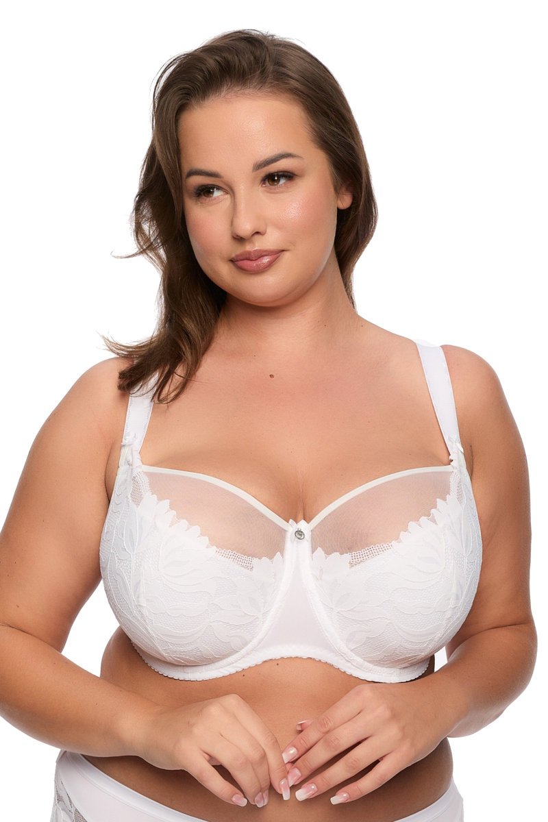 Biustonosz Semi-Soft Keto MAXI 1134 półusztywniany biały 70L