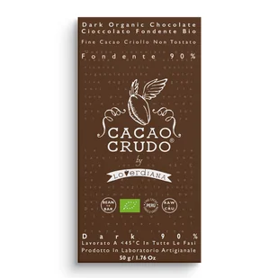 Cacao Crudo Raw Ciemna czekolada 90%, 50 g - Czekolada Cacao Crudo Raw Ciemna czekolada 90%, 50 g - Czekolada - miniaturka - grafika 1