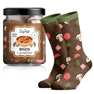 Skarpety damskie / męskie w słoiku na prezent bigos-39-42 - Skarpetki męskie - miniaturka - grafika 1