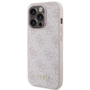 Etui Guess 4G Metal Gold Logo na iPhone 15 Pro - różowe - Etui i futerały do telefonów - miniaturka - grafika 2