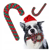 Zabawki dla psów - Zabawka dla psa ŚWIĄTECZNA SZNUR CUKIEREK LASKA gryzak szarpak na święta - miniaturka - grafika 1