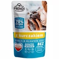 Mokra karma dla kotów - Frendi kawałki w delikatnym sosie z kurczakiem 100g - miniaturka - grafika 1