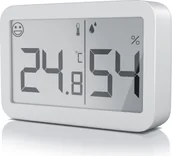 Stacje pogodowe - BEARWARE - Termometr higrometr cyfrowy wewnętrzny - temperatura i wilgotność - symbole komfortu - łatwy odczyt - wyświetlacz LCD - w zestawie bateria oraz magnes i pasek samoprzylepny - biały - miniaturka - grafika 1