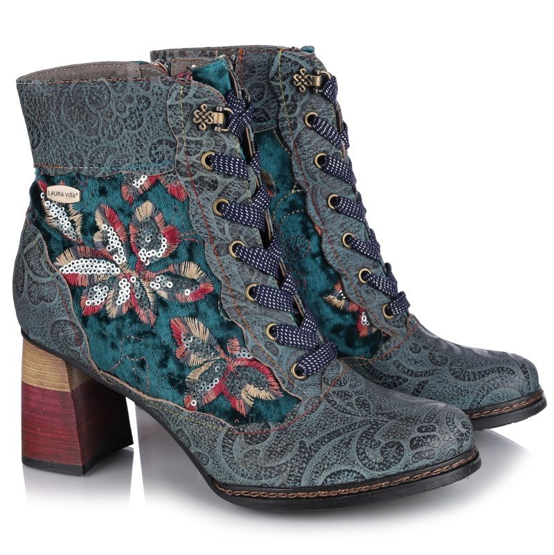 Botki damskie Laura Vita IDCANO 06 TURQUOISE SL18-6B R.39