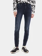 Spodnie damskie - Desigual Jeansy 23WWDD10 Granatowy Slim Fit - miniaturka - grafika 1