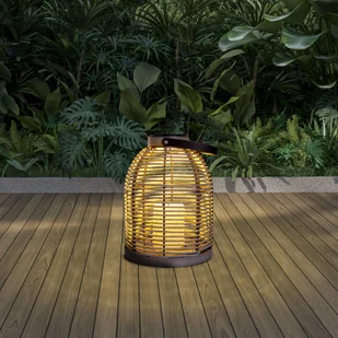 Näve Lampa solarna LED Korbinian, szara, wysokość 29 cm, IP44, latarnia - Lampy ogrodowe - miniaturka - grafika 1