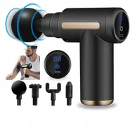 Masażery - PISTOLET DO MASAŻU PLECÓW CIAŁA MASAŻER MASSAGE GUN ZESTAW 4 KOŃCÓWEK - miniaturka - grafika 1