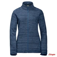 Kurtki i kamizelki sportowe męskie - Kurtka Polarowa Jack Wolfskin Aquila Track Women Ocean Wave - miniaturka - grafika 1