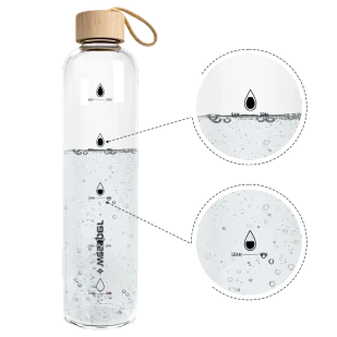 Wessper Activemax Crystalline 1L szklana butelka motywacyjna z grafitowym etui - Butelki filtrujące - miniaturka - grafika 6
