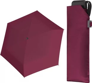 Parasol kieszonkowy Doppler Carbonsteel Mini Slim bordowy - Parasole - miniaturka - grafika 1