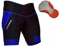Spodenki rowerowe - Spodenki Rowerowe Męskie krótkie Na Rower Z Wkładką Coolmax Odblaskowe XL - miniaturka - grafika 1