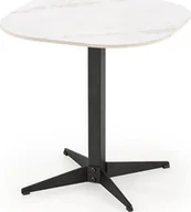 Ławy i stoliki kawowe - Halmar Ława BORNA S 50x50 biały marmur/czarna HALMAR - miniaturka - grafika 1