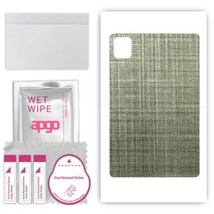 folia naklejka skórka strukturalna na TYŁ do Apple iPad Pro 13 5 gen. 2024 - Tkanina Lniana - apgo SKINS - Akcesoria do tabletów i e-booków - miniaturka - grafika 1