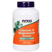 Witaminy i minerały - Now Foods NOW Calcium&Magnesium Softgels 120caps - miniaturka - grafika 1