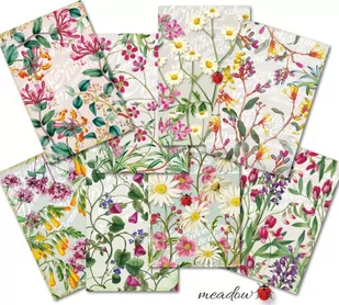 Papiery Do Scrapbookingu - Bileciki Prezentowe – Karneciki Zestaw Zestaw M123 Łąka 24szt - Scrapbooking - miniaturka - grafika 1