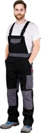 Odzież robocza - Spodnie ochronne ogrodniczki czarno-szary roz.56 - miniaturka - grafika 1