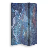 Parawany - Parawan pokojowy FEEBY, Sekretny niebieski, Obrotowy 110x170cm 3-częściowy - miniaturka - grafika 1