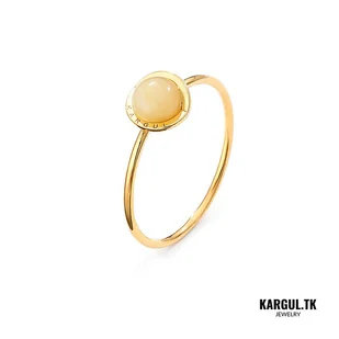 Pixel no.2 bursztyn żółty - Pierścionki - miniaturka - grafika 1