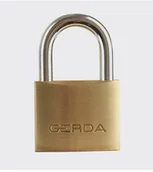 Kłódki - Gerda Kłódka zatrzaskowa S 60 mosiężna blister - miniaturka - grafika 1