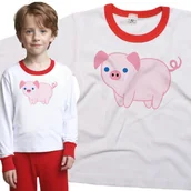 Piżamy dla dziewczynek - Piżama dziecięca Słodka Różowa Świnka Świnia 98/104 - VoloDonum - miniaturka - grafika 1