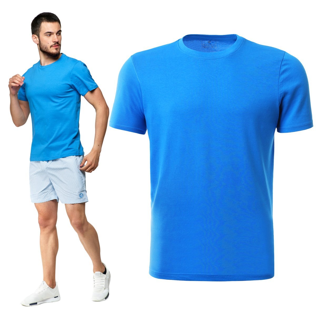 T-SHIRT MĘSKI MORAJ GŁADKA KOSZULKA KRÓTKI RĘKAW PROSTA KLASYCZNA XL