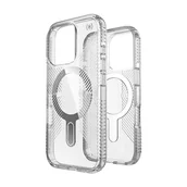 Etui i futerały do telefonów - Speck Presidio Perfect-Clear Grip ClickLock & MagSafe - Etui iPhone 16 Pro (Clear / Chrome Finish / Serene Silver) - miniaturka - grafika 1