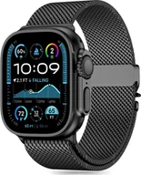 Akcesoria do smartwatchy - Braders Opaska Bransoleta Milano Apple Watch 6 / 7 / 8 / 9 / 10 / Se / Ultra 1 / 2 44 / 45 / 46 / 49 Mm Czarny - miniaturka - grafika 1