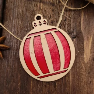 Bombka BD10 - drewniana ozdoba choinkowa - Bombki - miniaturka - grafika 1