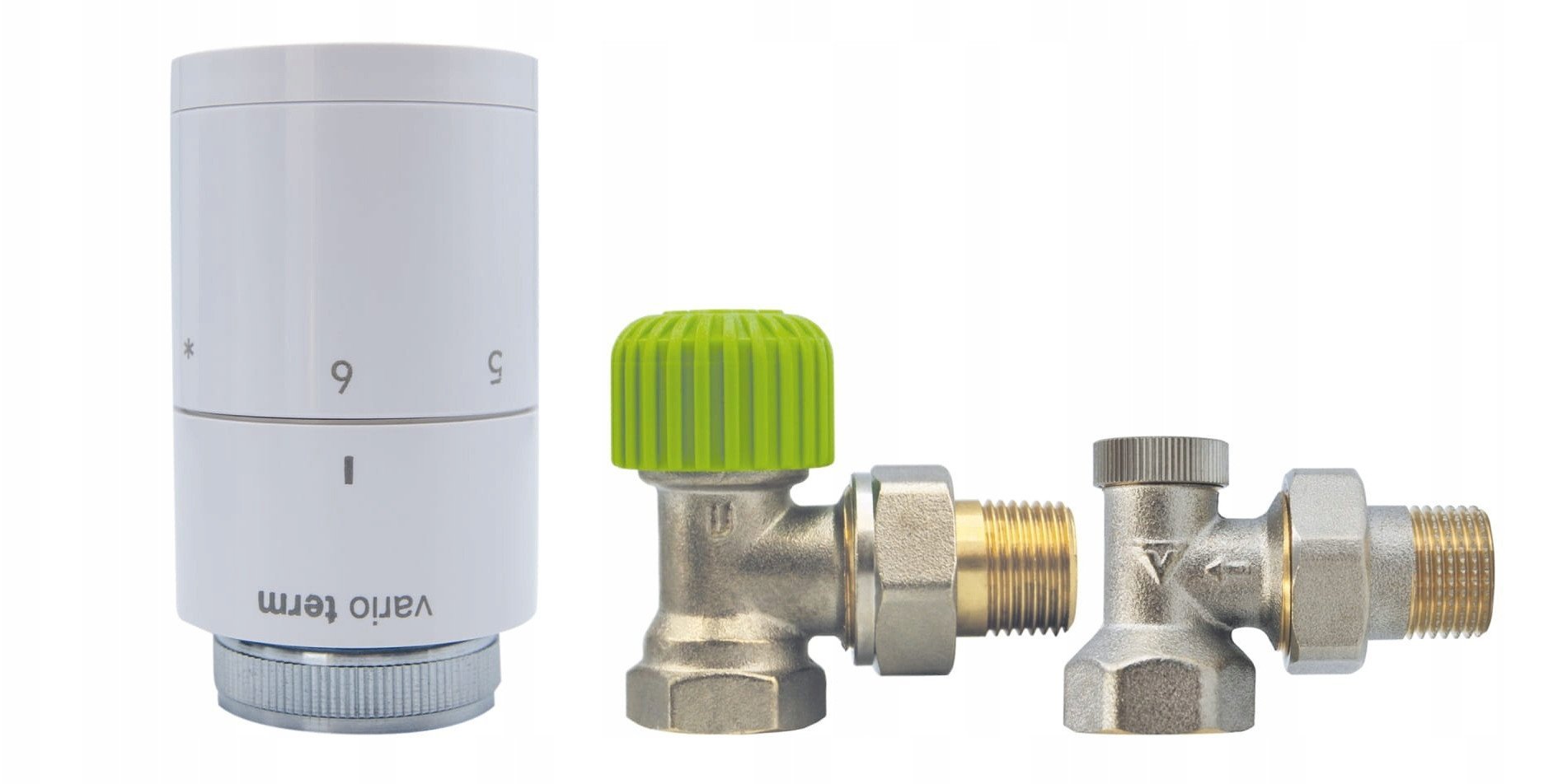 IMI Zestaw termostatyczny ECON kątowy, biały, rozety kwadratowe, głowica PONY, GW1/2 x GZ1/2