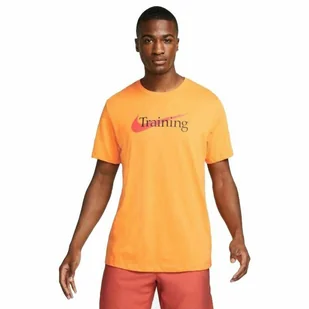 Koszulka z krótkim rękawem Męska Nike Dri-Fit Pomarańczowy - Koszulki sportowe męskie - miniaturka - grafika 1