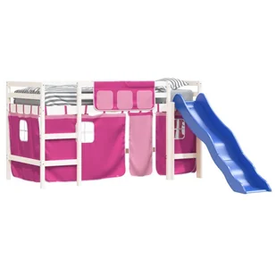 Dziecięce łóżko na antresoli, różowe zasłonki, 80x200 cm Lumarko! - Łóżka dla dzieci i młodzieży - miniaturka - grafika 4