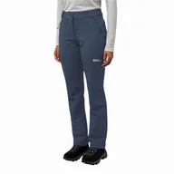 Spodnie sportowe damskie - Damskie spodnie softshellowe Jack Wolfskin ACTIVATE THERMIC PANTS W midnight sky - 36R - miniaturka - grafika 1