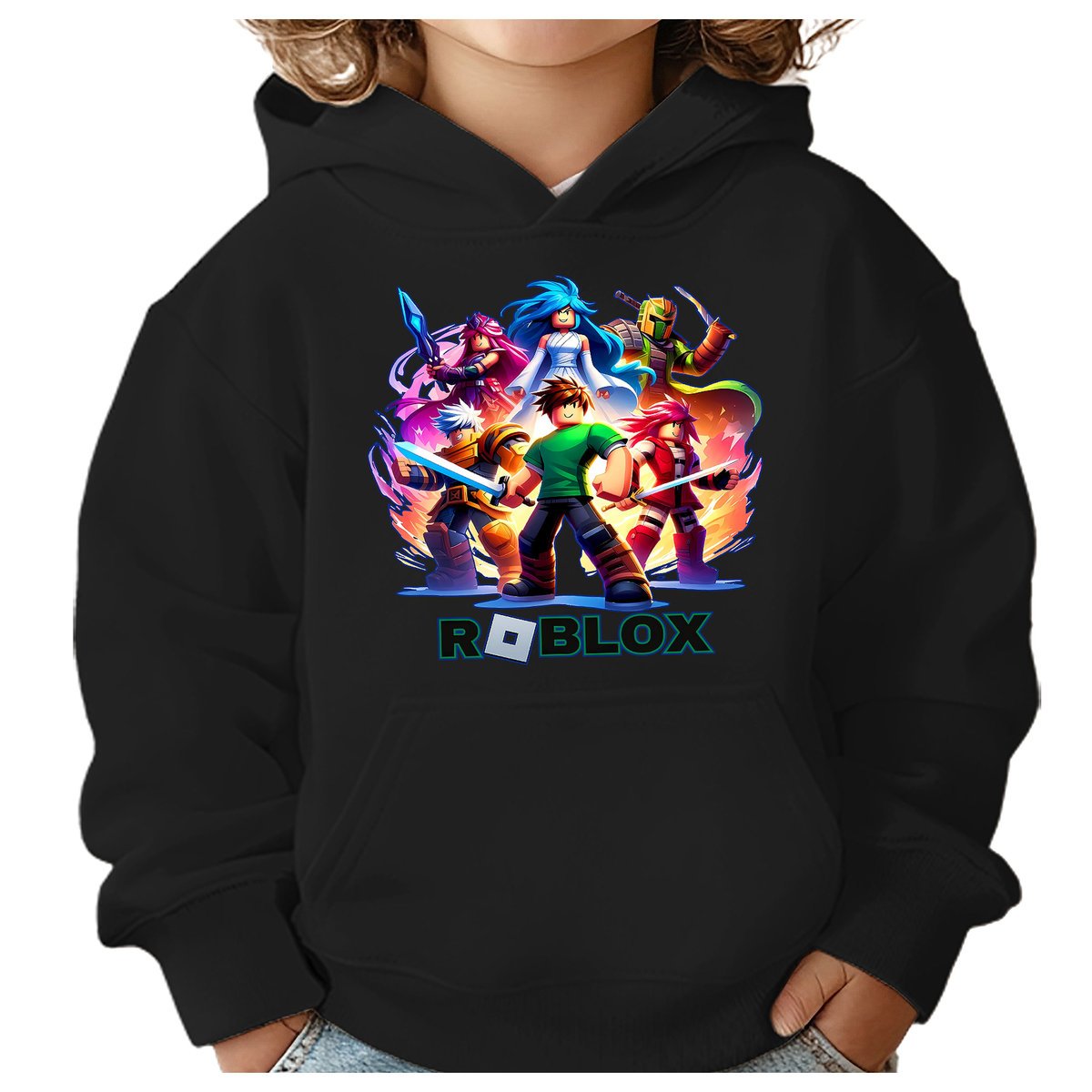 BLUZA DZIECIĘCA Z KAPTUREM ROBLOX 110-116 DLA DZIECKA PREZENT
