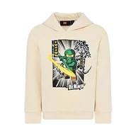 Bluzy dla chłopców - LEGO Chłopięca bluza z kapturem Ninjago Jungen LWStorm 304 bluza z kapturem, 136 ciemno zafoliowana biel, 128 - miniaturka - grafika 1